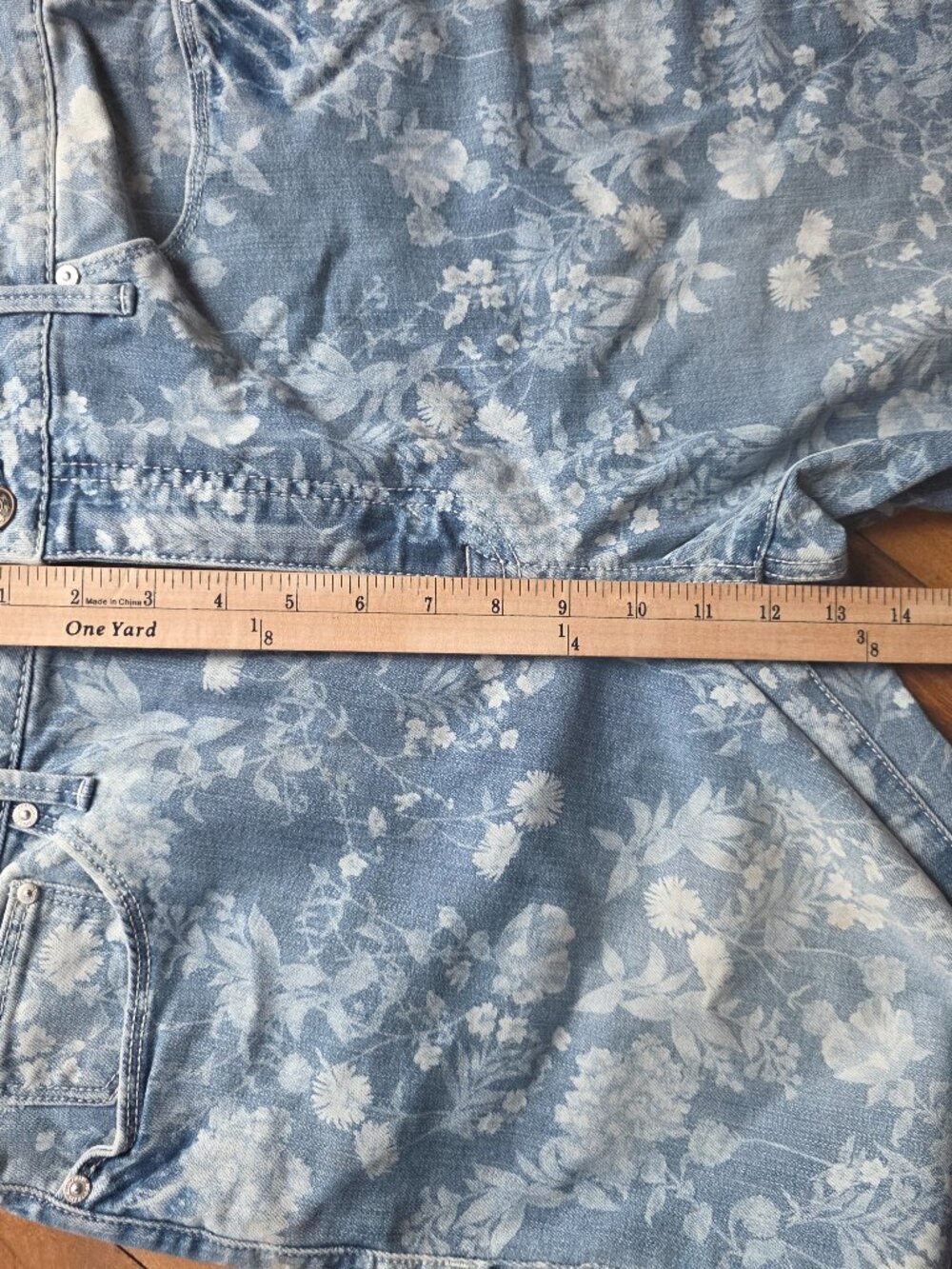 Seven7 High Rise Floral Kick Flare Bootcut Jeans Size 14 - Picture 8 of 16